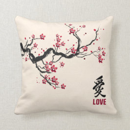 Eenvoudig en elegant Cherry Blossom Love Sierkusse Kussen