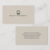 Eenvoudig en elegant DJ-Visitekaartje Visitekaartje (Voorkant / Achterkant)