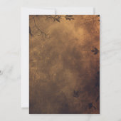 Eenvoudig en Elegant donker Bloemen Bachelor Party Kaart (Achterkant)