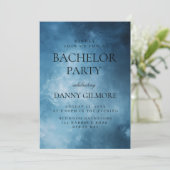 Eenvoudig en Elegant donkerblauw vrijgezellenfeest Kaart (Staand voorkant)