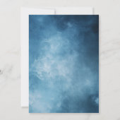 Eenvoudig en Elegant donkerblauw vrijgezellenfeest Kaart (Achterkant)