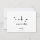 Eenvoudig en elegant | Doop Baby dank u kaart (Achterkant)