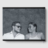 Eenvoudig en elegant foto-weddenschap gastenboek (Achterkant)