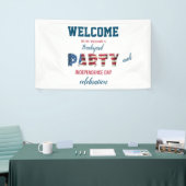 Eenvoudig en Elegant Fourth of July Backyard Party Spandoek (Beurs)
