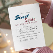 Eenvoudig en elegant geheim kerstfeest kaart