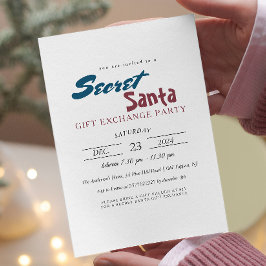 Eenvoudig en elegant geheim kerstfeest kaart