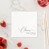 Eenvoudig en elegant: gepersonaliseerde Cheers Wed Servet (Insitu)