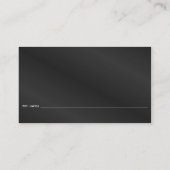 Eenvoudig en elegant gewoon zwart visitekaartje (Achterkant)