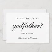 Eenvoudig en Elegant Godfather Voorstel Roze Kaart (Voorkant)