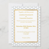 EENVOUDIG EN ELEGANT GOLD AQUA WHITE PATTERN KAART (Voorkant)