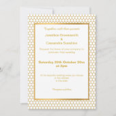 EENVOUDIG EN ELEGANT GOLD WHITE HEXAGON PATTERN KAART (Voorkant)