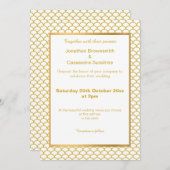 EENVOUDIG EN ELEGANT GOLD WHITE MERMAID SCALE PATR KAART (Voorkant / Achterkant)