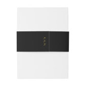 EENVOUDIG EN ELEGANT GOUDEN FOLIE MODERNE BRUILOFT UITNODIGINGEN WIKKEL (Achterkant Voorbeeld)