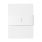 EENVOUDIG EN ELEGANT GOUDEN FOLIE MODERNE BRUILOFT UITNODIGINGEN WIKKEL (Achterkant Voorbeeld)