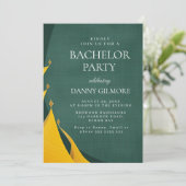 Eenvoudig en elegant groen vrijgezellenfeest kaart (Staand voorkant)