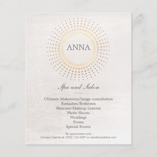 Eenvoudig en elegant Hair Salon en Spa Flyer (Voorkant)