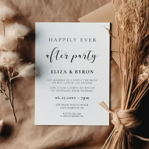 Eenvoudig en elegant Happily ever after feest Kaart