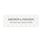 Eenvoudig en elegant het Etiket van het Adres van  (Voorkant)