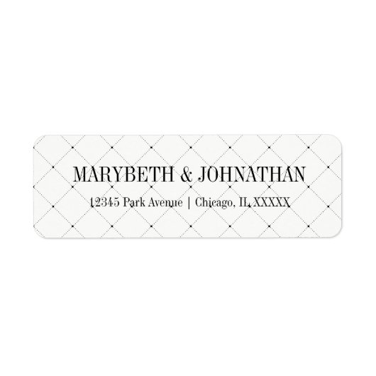 Eenvoudig en elegant het Etiket van het Adres van  (Voorkant)