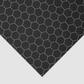 Eenvoudig en elegant honingraatpatroon zwart en gr tissuepapier (Detail)