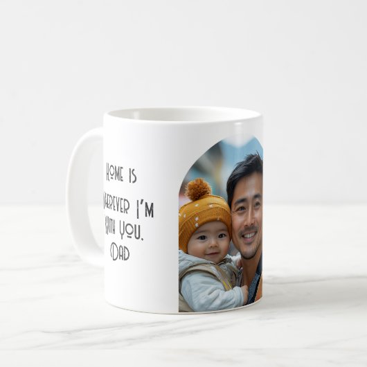 Eenvoudig en elegant huis is met je vader koffiemok (Voorkant links)