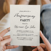 Eenvoudig en Elegant Huis Warming Party Kaart