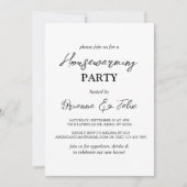 Eenvoudig en Elegant Huis Warming Party Kaart (Voorkant)