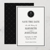 Eenvoudig en elegant huwelijk sparen de Kaart van  (Voorkant / Achterkant)