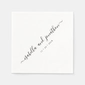 Eenvoudig en Elegant Huwelijksfeest Servet (Voorkant)