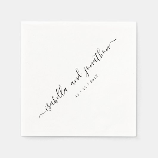 Eenvoudig en Elegant Huwelijksfeest Servet (Voorkant)