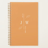 Eenvoudig en elegant Indische Geel Monogram Planner (Voorkant)