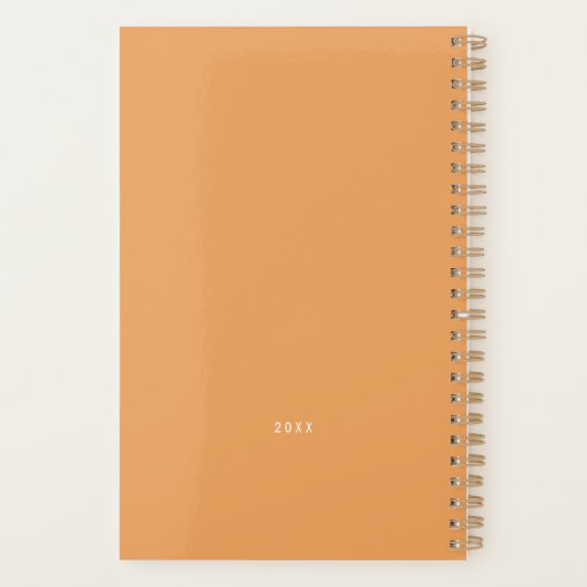 Eenvoudig en elegant Indische Geel Monogram Planner (Achterkant)