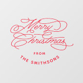 Eenvoudig en elegant kerstfeest op maat raamsticker (Vel)