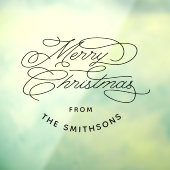 Eenvoudig en elegant kerstfeest op maat raamsticker (Vel 3)