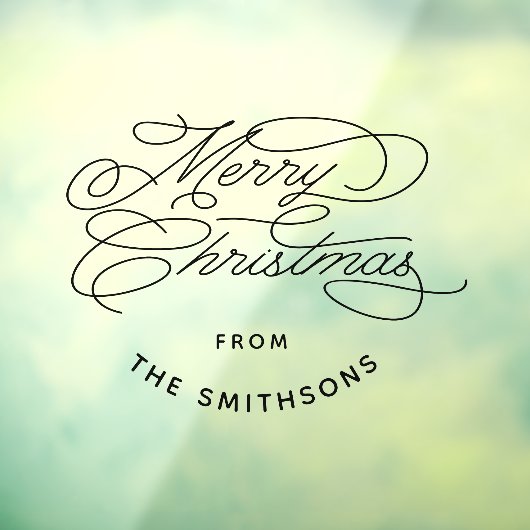 Eenvoudig en elegant kerstfeest op maat raamsticker (Vel 3)