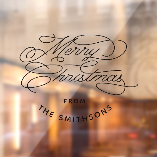 Eenvoudig en elegant kerstfeest op maat raamsticker (Vel 2)