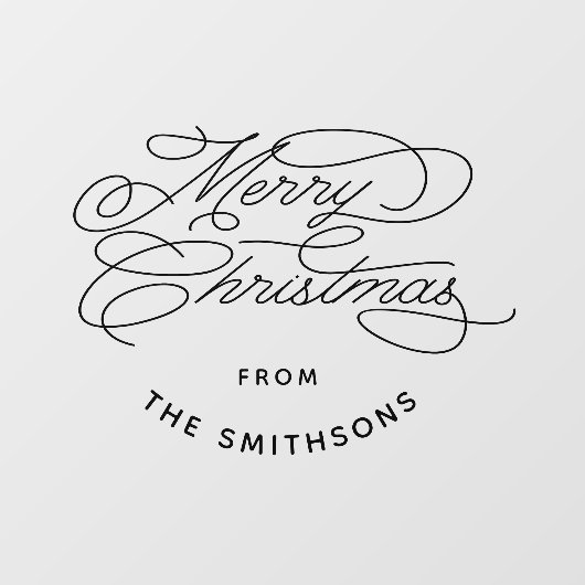 Eenvoudig en elegant kerstfeest op maat raamsticker (Vel)