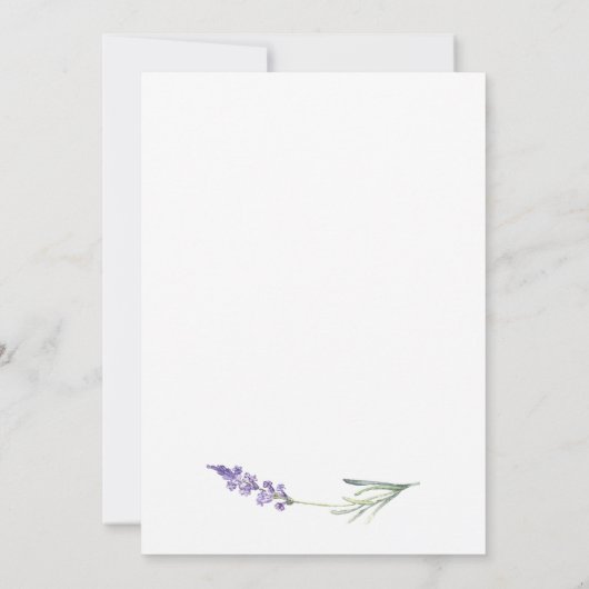 Eenvoudig en elegant lavender Vrijgezellenfeest Kaart (Achterkant)