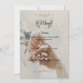 Eenvoudig en elegant lettertype met elegant afbeel kaart (Achterkant)