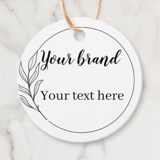 Eenvoudig en elegant logo hang label (Voorkant)