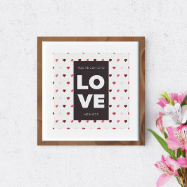 Eenvoudig en elegant love design poster