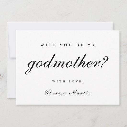 Eenvoudig en Elegant Meter Voorstel Zwart Kaart (Voorkant)