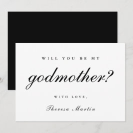 Eenvoudig en Elegant Meter Voorstel Zwart Kaart