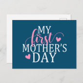 Eenvoudig en elegant mijn eerste Moederdag | BRIEF Briefkaart (Voorkant / Achterkant)