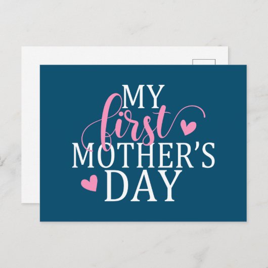 Eenvoudig en elegant mijn eerste Moederdag | BRIEF Briefkaart (Voorkant / Achterkant)