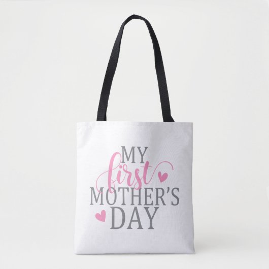 Eenvoudig en elegant mijn eerste Moederdag | Canva Tote Bag (Voorkant)