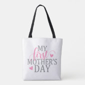 Eenvoudig en elegant mijn eerste Moederdag | Canva Tote Bag (Achterkant)