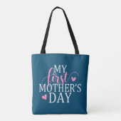 Eenvoudig en elegant mijn eerste Moederdag | Canva Tote Bag (Achterkant)