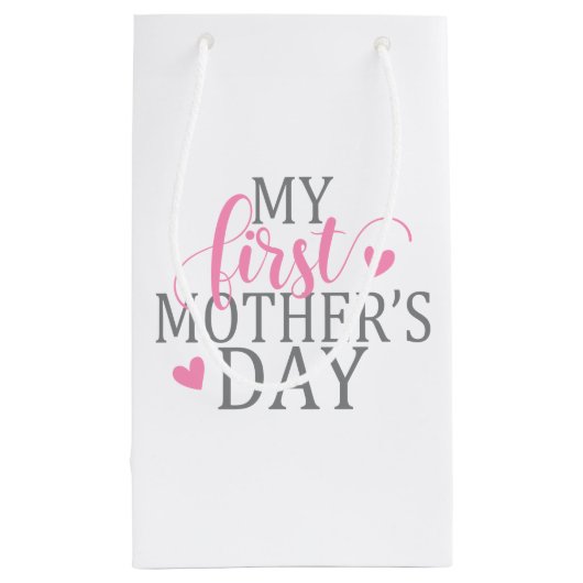Eenvoudig en elegant mijn eerste Moederdag | Gift  Klein Cadeauzakje (Achterkant)