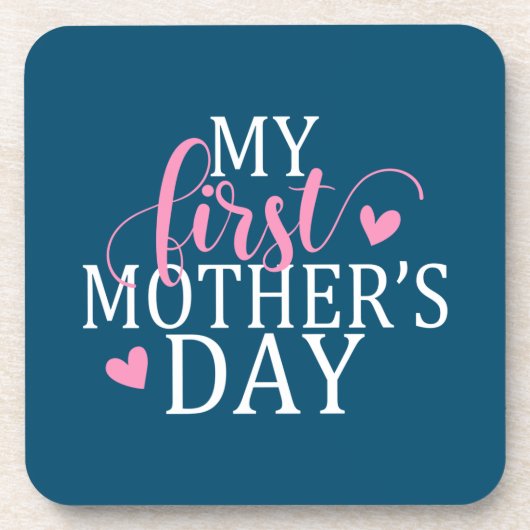 Eenvoudig en elegant mijn eerste Moederdag | ONDER Bier Onderzetter (Voorkant)